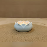 Lotus Scented Candle – Serenity in Bloom - Sky Blue