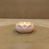 Lotus Scented Candle – Serenity in Bloom - Sky Blue