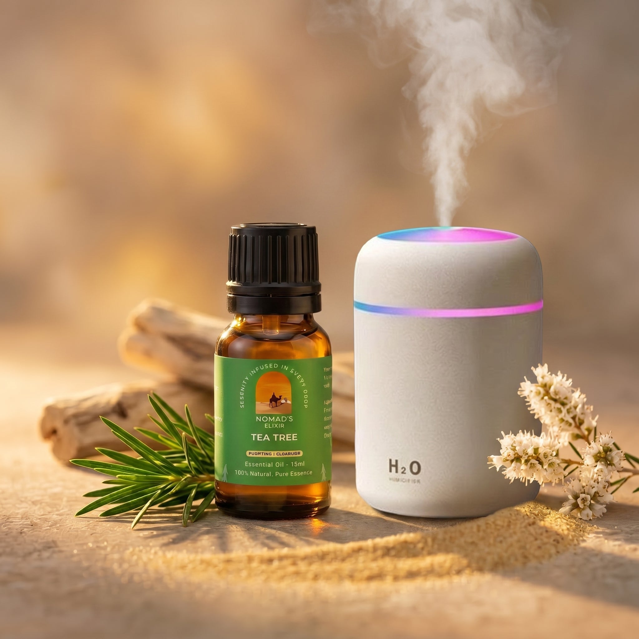Tea Tree Essential Oil + 1 free diffuser |  COMBO SET