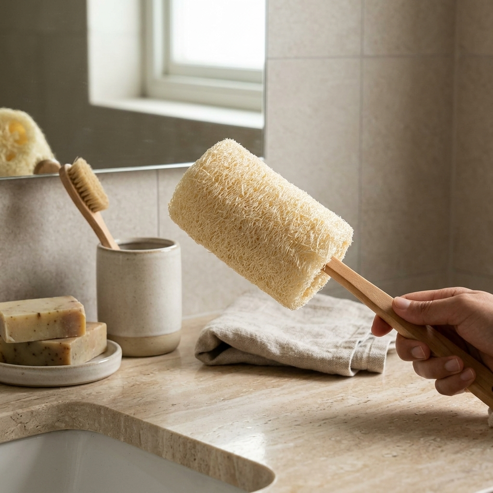 Long-Handle Body Loofah Scrub