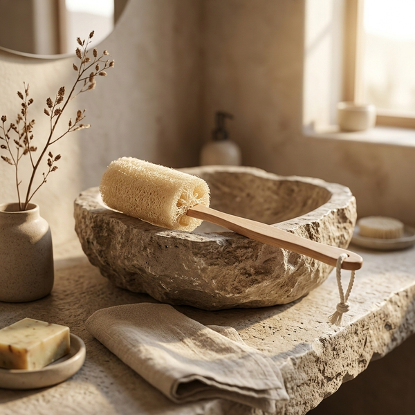 Long-Handle Body Loofah Scrub